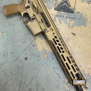 Sig Mcx Coated With Cerakote In Coyote Tan And Gold