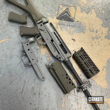 Sig 553p Coated With Cerakote In Concrete