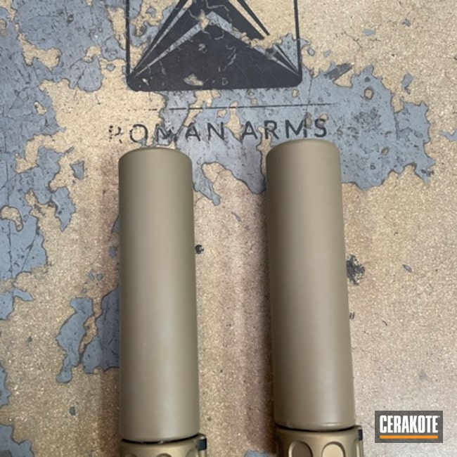 Coyote Tan And Gold Suppressors