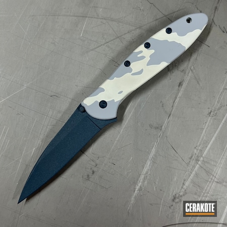 Powder Coating: Snow White H-136,Blue Titanium H-185,BATTLESHIP GREY H-213,Knife,Kershaw