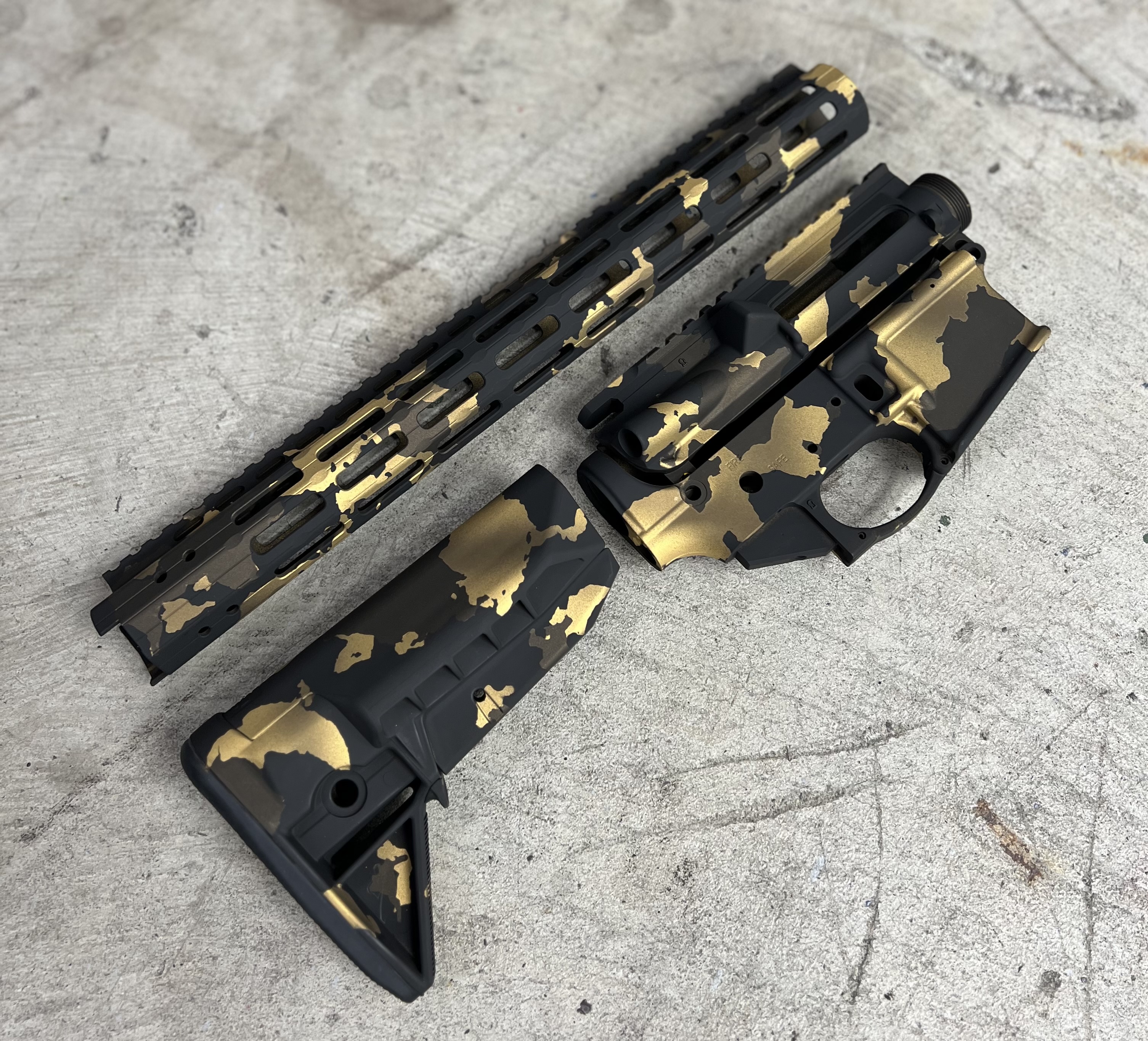 Black N Gold Builders Set done in Armor Black, Burnt Bronze and