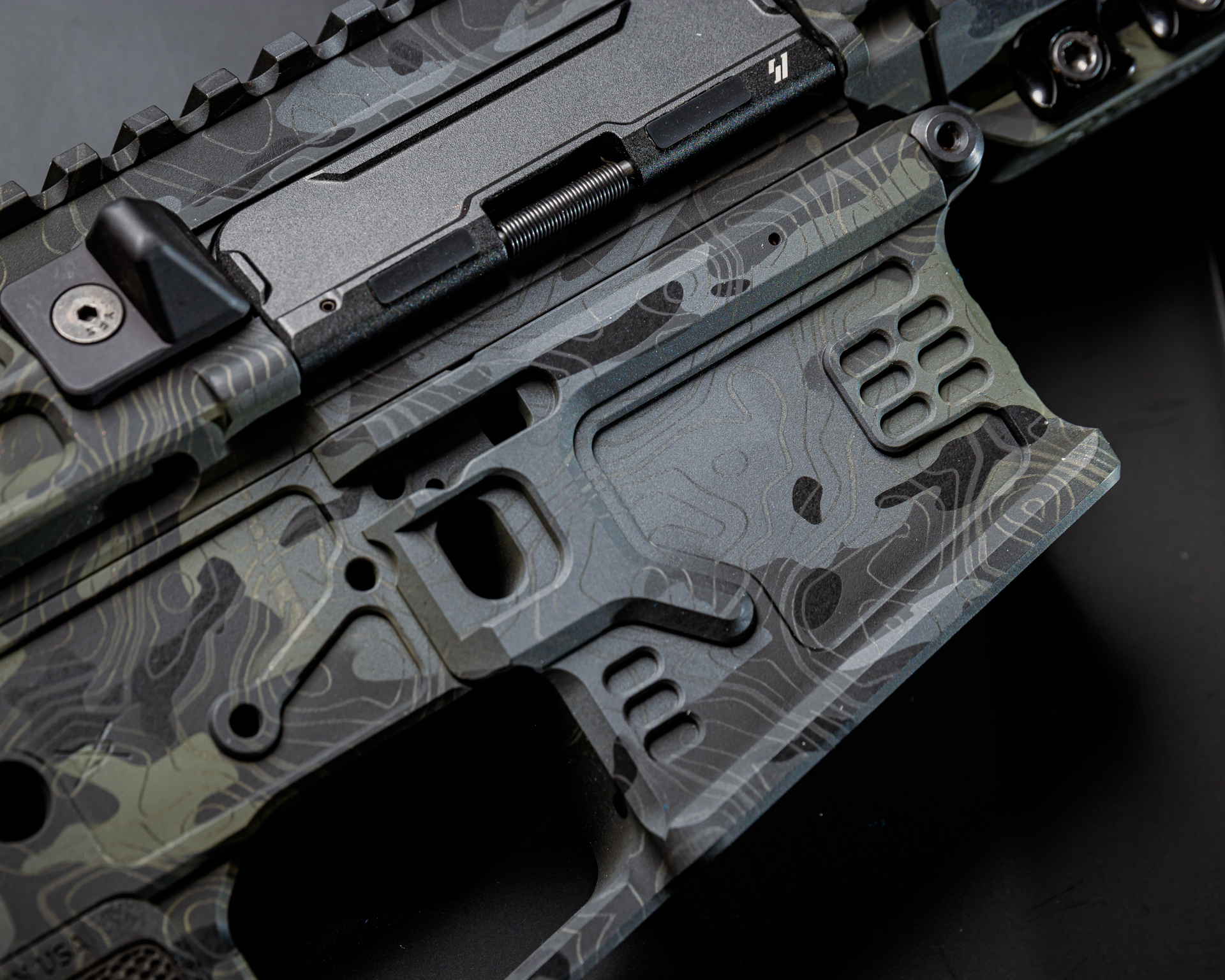 Topographic Rifle Topographic Black Camo | Cerakote