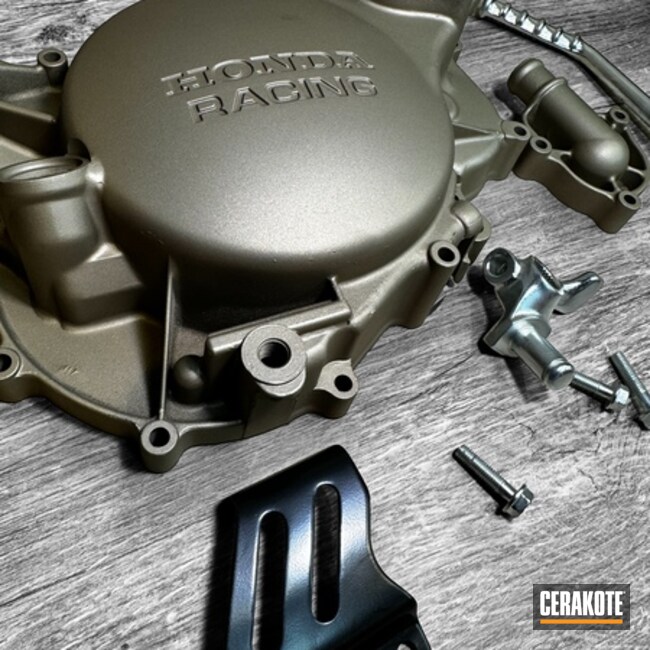 Smoked Bronze And Blackout Honda Clutch Cover