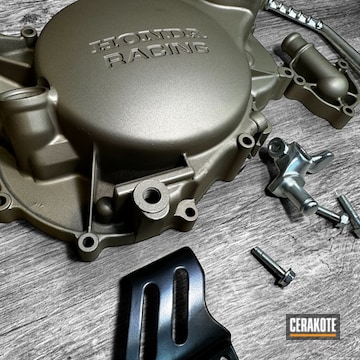 Smoked Bronze And Blackout Honda Clutch Cover
