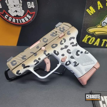 Cheetah Print Lcp Coated With Cerakote In H-242, H-190, H-258 And H-267