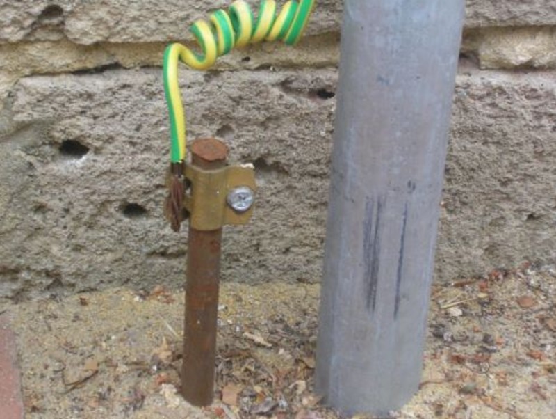 grounding rod for powder coating