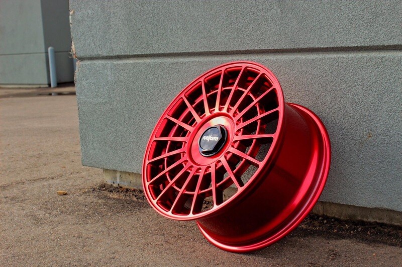 Powder coating creation 337 for transparent red sparkle