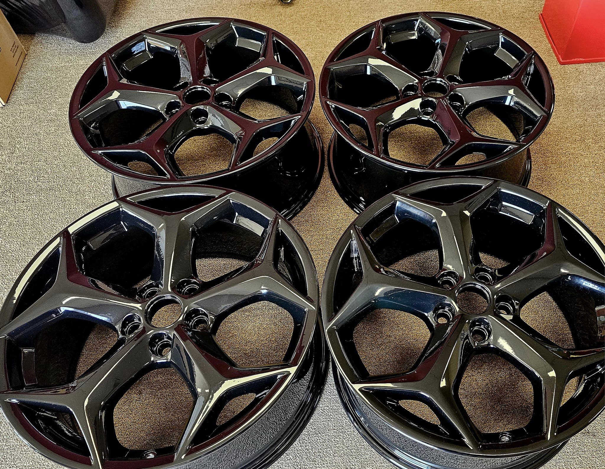 18Inch Aluminum Rims coated with Ink Black | Prismatic Powders