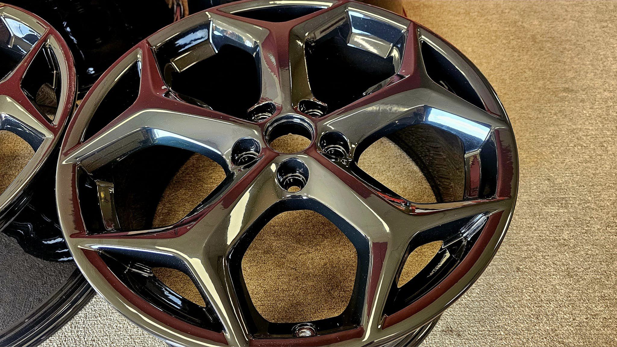 18Inch Aluminum Rims coated with Ink Black | Prismatic Powders