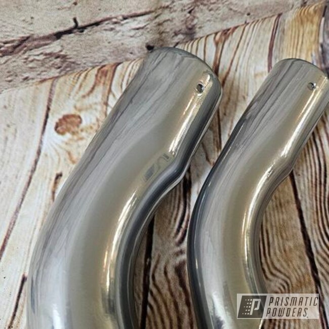 Exhaust Tips Powder Coated In Clear Vision And Super Chrome Plus
