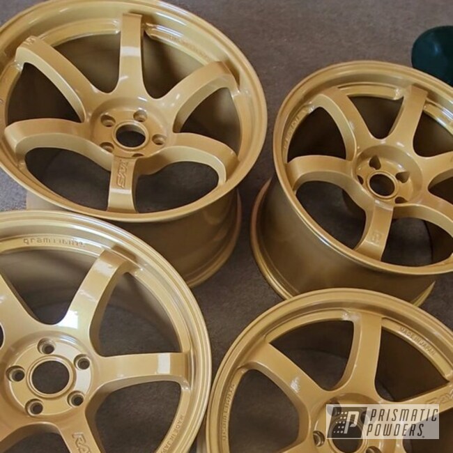 Aluminum Rims Powder Coated In Pps-2974, Pmb-6625 And Ums-10671