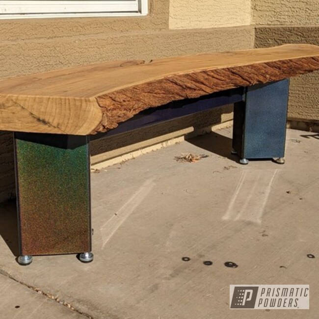 Bench Powder Coated In Prismatic Universe