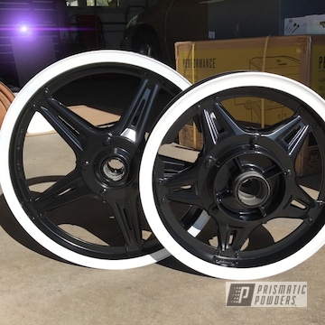 Powder Coated Tow Tone Motorcycle Wheels