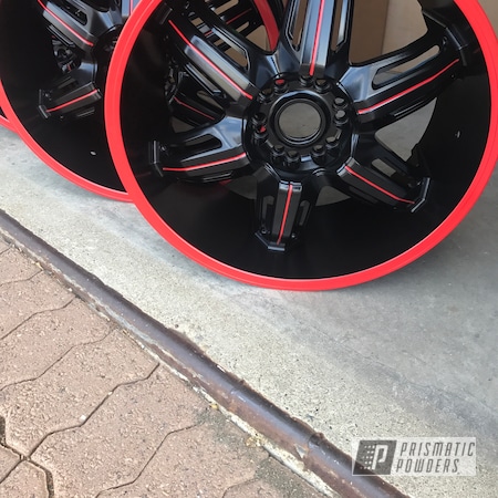 Powder Coating: 18”,Really Red PSS-4416,Matte Black PSS-4455,Automotive,Wheels