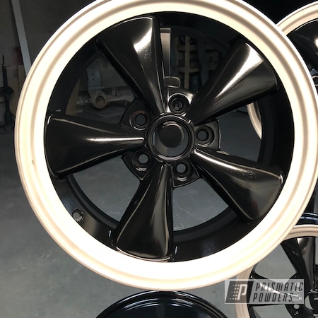 Powder Coating: 16”,Ford,Matte Black PSS-4455,Ford Mustang,Two Toned,Automotive,Wheels