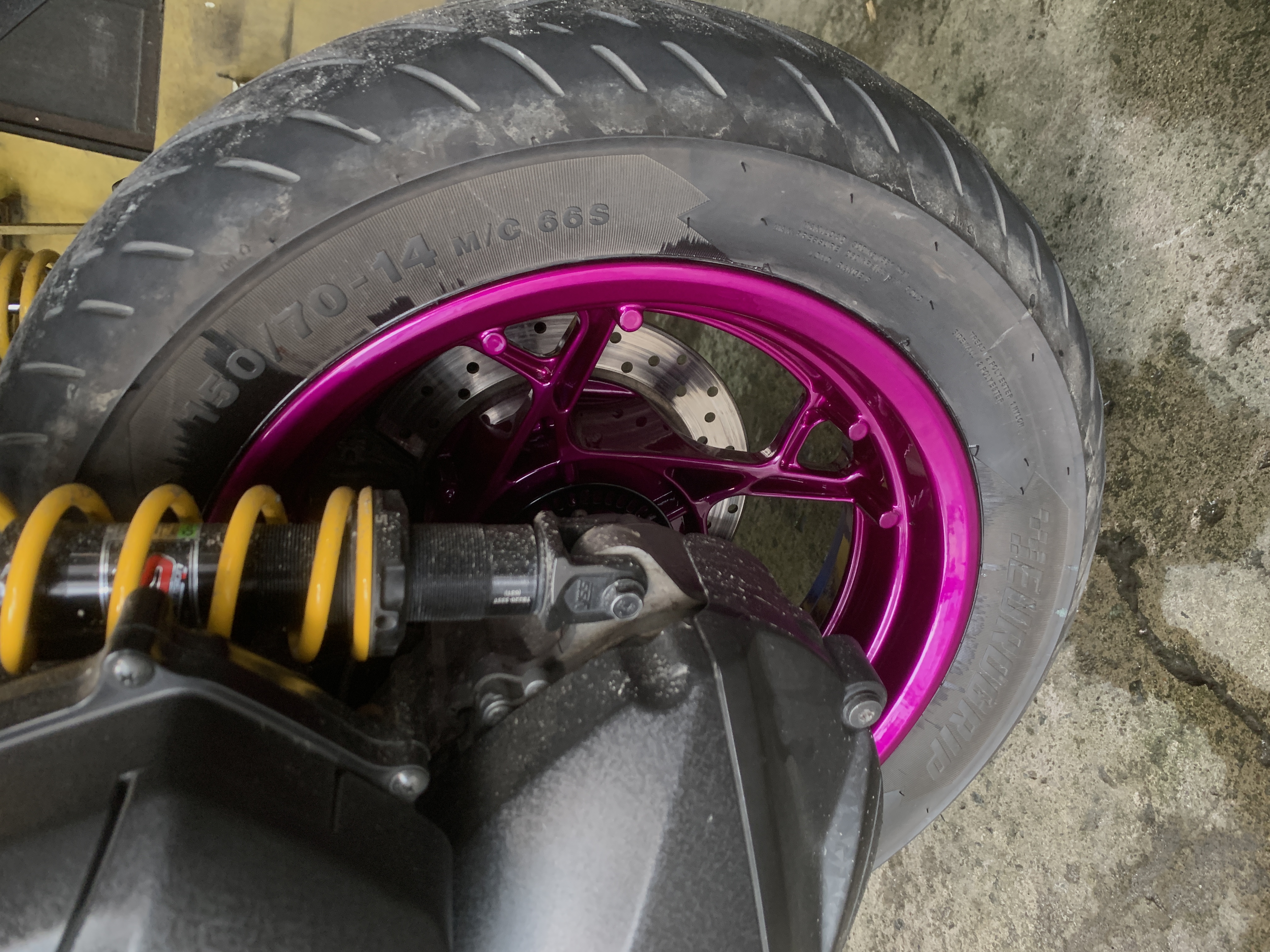 Xmax Oos Rim Yamaha Xmax rims on iLLusion violet | Prismatic Powders