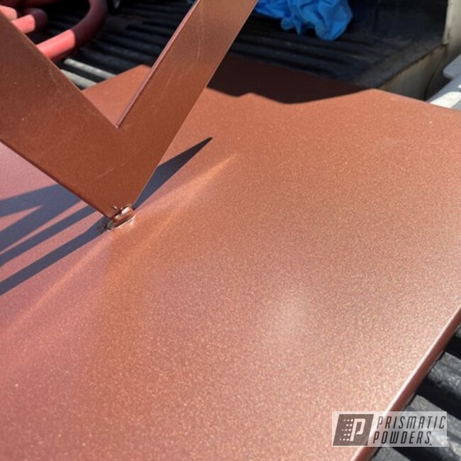 Custom Table Powder Coated In Copper Delight