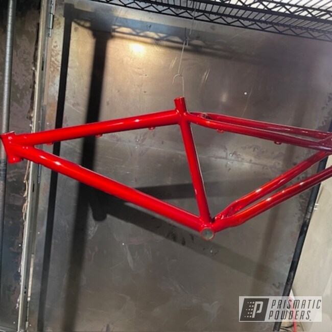 Custom Bicycle Frame Powder Coated In Pms-4515 And Pps-2974