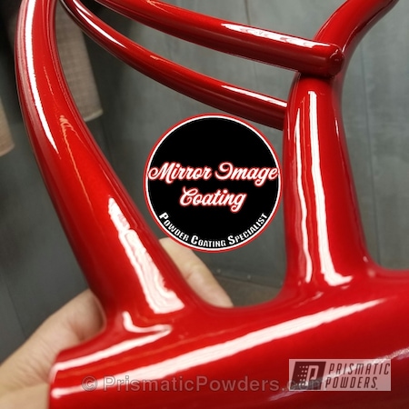 Powder Coating: Schwinn Bike,Powder Coated Bicycle,Bicycles,Clear Vision PPS-2974,Two Coat Application,Illusion Red PMS-4515