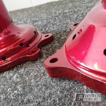 Powder Coating: Motorcycles,SUPER CHROME USS-4482,Soft Red Candy PPS-2888