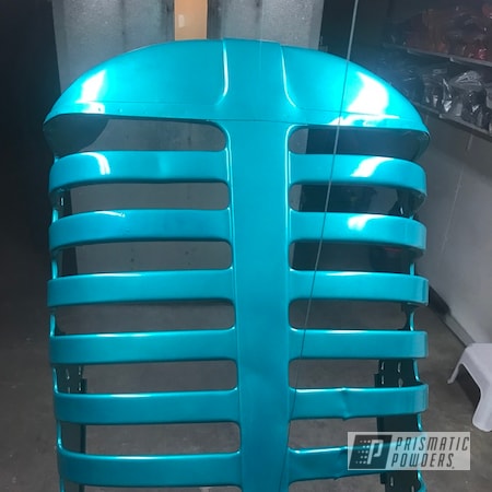 Powder Coating: BMW Silver PMB-6525,Grille,Tractor Parts,HD TEAL UPB-1848,Tractor