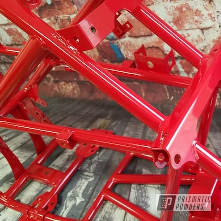 Powder Coating: Passion Red PSS-4783,Frame,Quad Parts,4 Wheeler,quad frame,ATV
