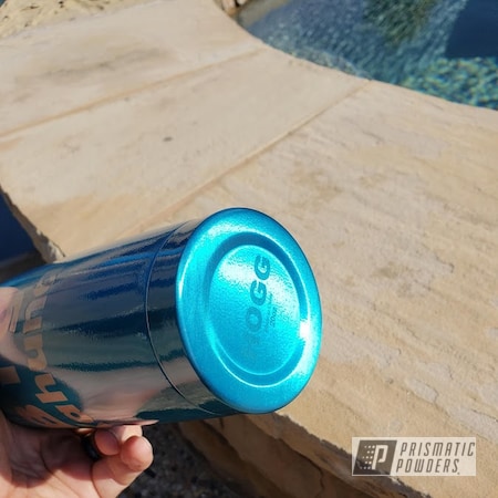 Powder Coating: Hawaii Blue PPS-4483,20oz Tumbler,Custom Tumbler Cup
