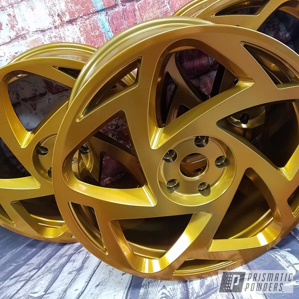 Wheels Done In Transparent Gold Over Super Chrome Prismatic