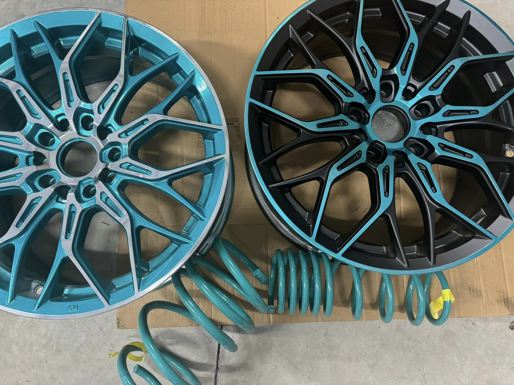 Basamento Rims Powder Coat Teal wheels | Prismatic Powders