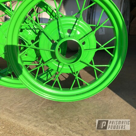 Powder Coating: Wheels,Automotive,Antique Wheel,Racer Green PSS-4531