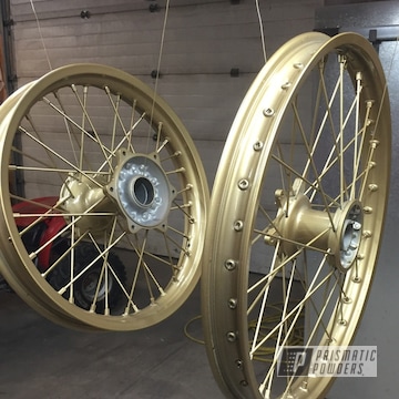 Gold Powder Coated Dirt Bike Wheels