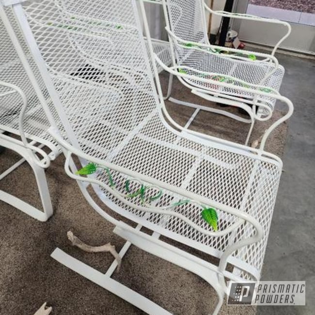 Patio Chairs - Metallic White