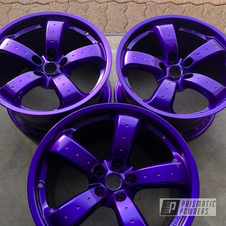 Powder Coating: 18” Wheels,Clear Vision PPS-2974,Chameleon Sapphire Teal PPB-5732,Mazda,Illusion Purple PSB-4629,18",Automotive,Wheels,Mazda Wheels