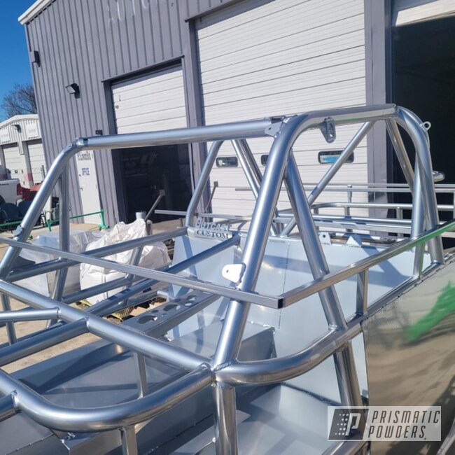 Stock Car Frame Powder Coated In Super Chrome Plus