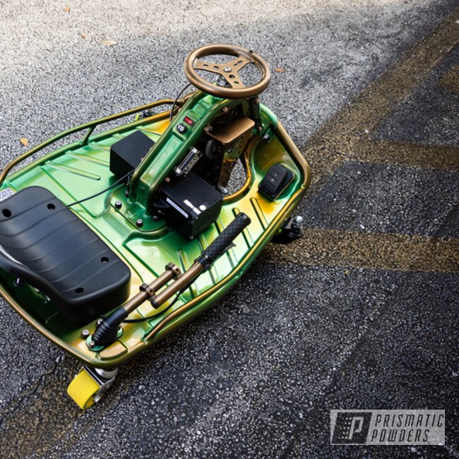 Lambo Green Over Super Chrome/bronze Chrome Taxi Garage Crazy Cart