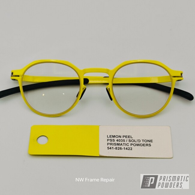 Eye Glasses Powder Coated In Lemon Peel