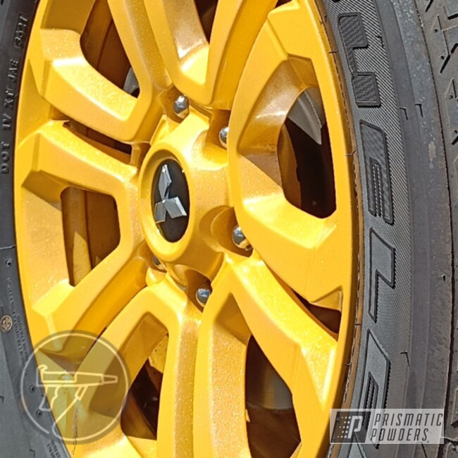 Custom Wheel For Our Ute - Ford Screaming Yellow + Super Crazy Sparkle