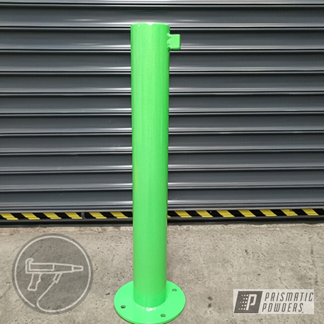 Neon Green Texture + Super Crazy Sparkle Bollard