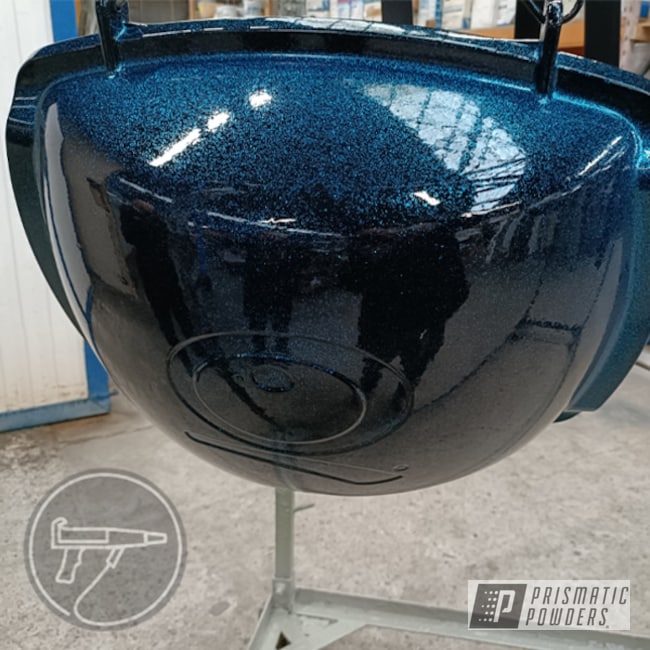 Magnum Blue Sparkle + High Gloss Black Bbq Cover