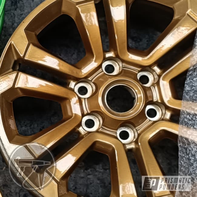 Custom Wheel For Our Ute - Gold Sparkle + Super Chrome Plus