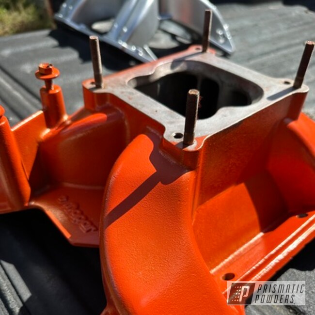 Intake Manifolds In Hollyburn. Matches Mopar “punk ‘n Pearl”