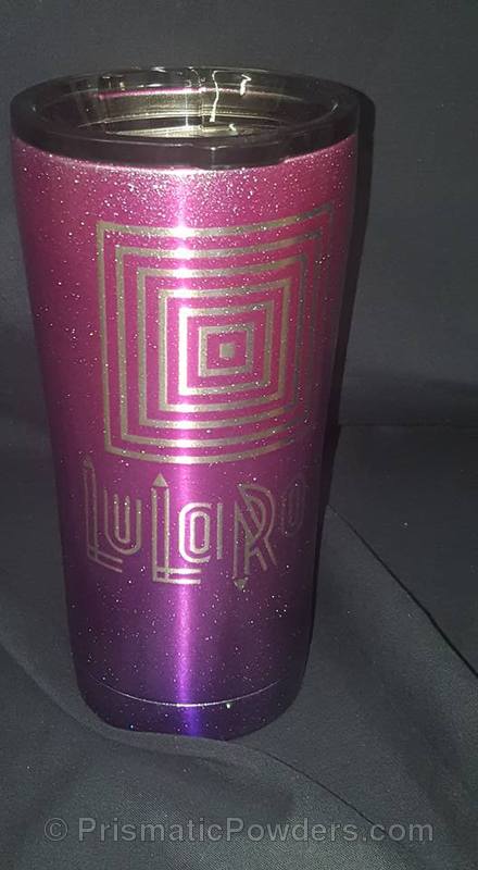 Candy Raspberry Powder Coat Lollypop Purple and Candy Raspberry with Shattered Glass Top Coat ...