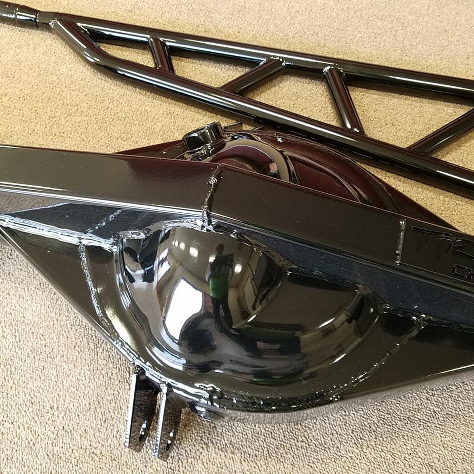 Rear Axle Parts done in Ink Black | Prismatic Powders