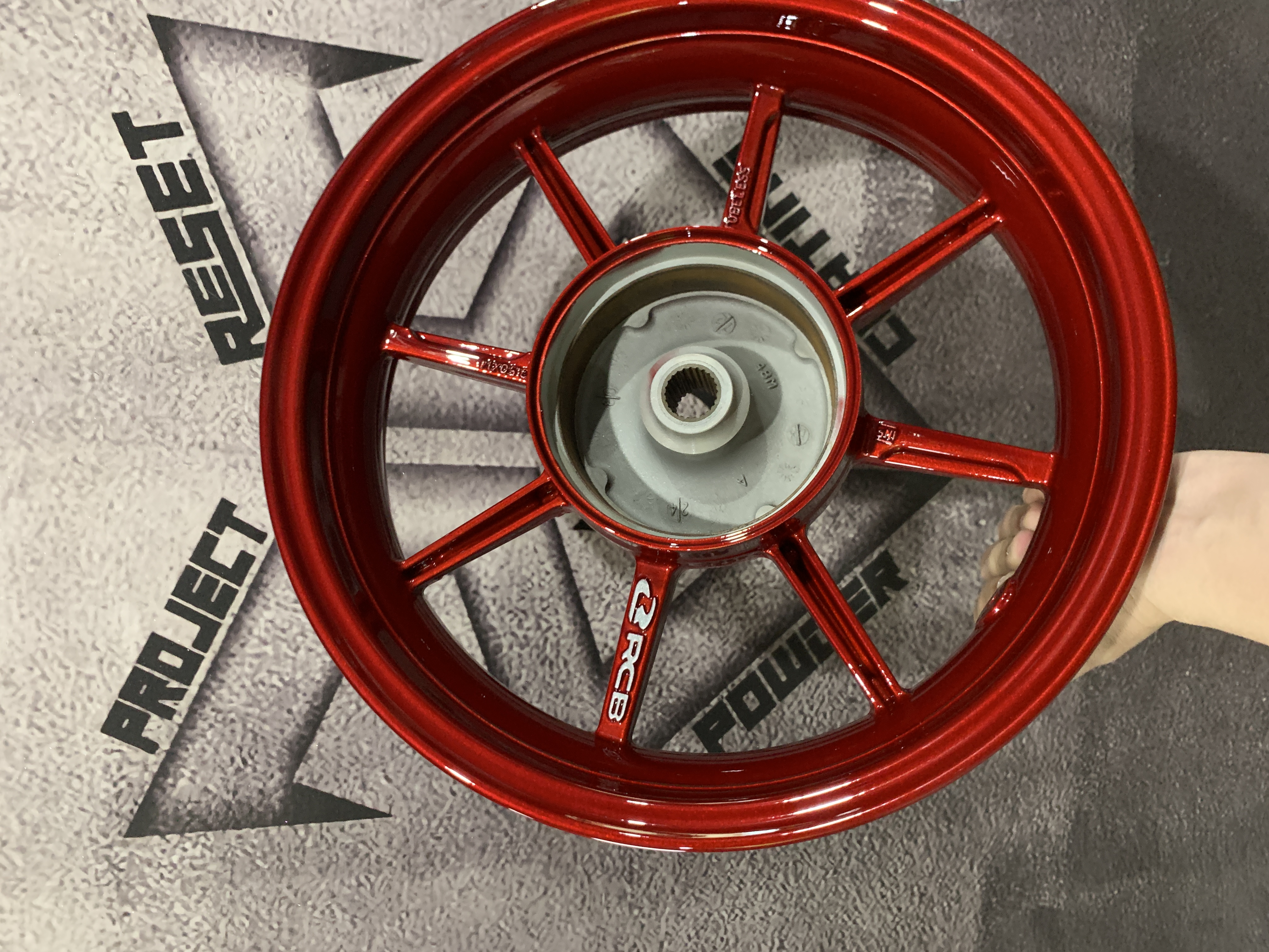 Deep Red Rims Scooter rims done in Deep Red | Prismatic Powders