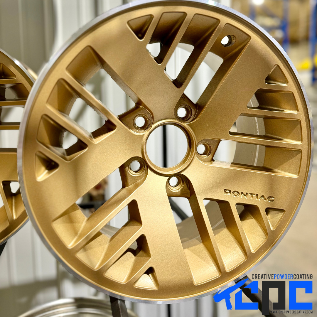 Satin Poly Gold with Machined Lip Rims | Prismatic Powders