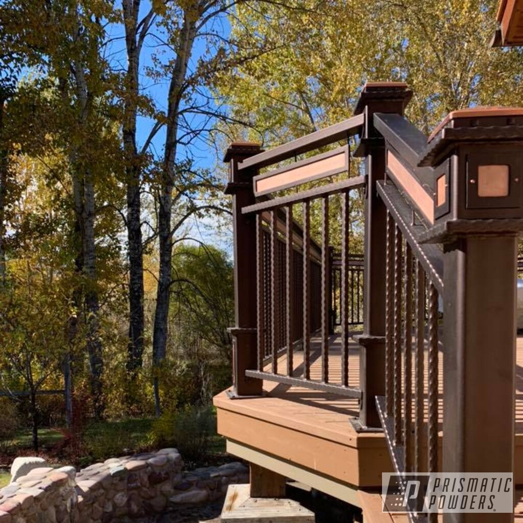 Custom Railing in Illusion True Copper and Clear Vision | Prismatic Powders