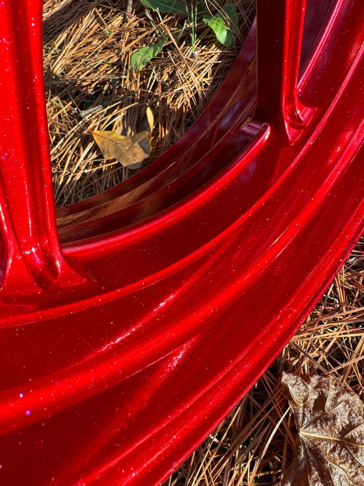 Red Motorcycle Rims Motorcycle Wheels finished with Racing Red | Prismatic Powders