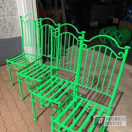 Powder Coating: Patio Chair,Patio Furniture,Chairs,Neon Green PSS-1221