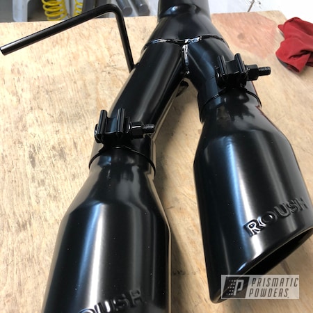 Powder Coating: Mustang,Ford,Matte Black PSS-4455,Exhaust Tip,Exhaust,Ford Mustang,Automotive,Roush