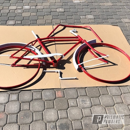 Powder Coating: Really Red PSS-4416,Cloud White PSS-0408,Bicycles,Bicycle Parts